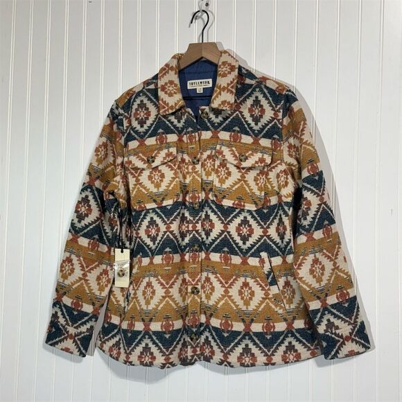 Idyllwind Aztec Boho Southwestern Shacket Jacket Coat L NWT Miranda Lambert - Picture 1 of 8